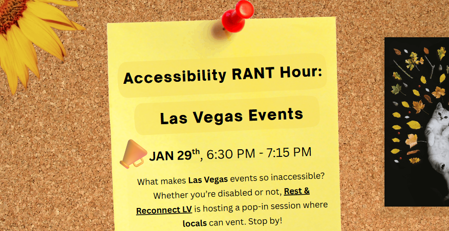 Accessibility Rant Hour Las Vegas event poster